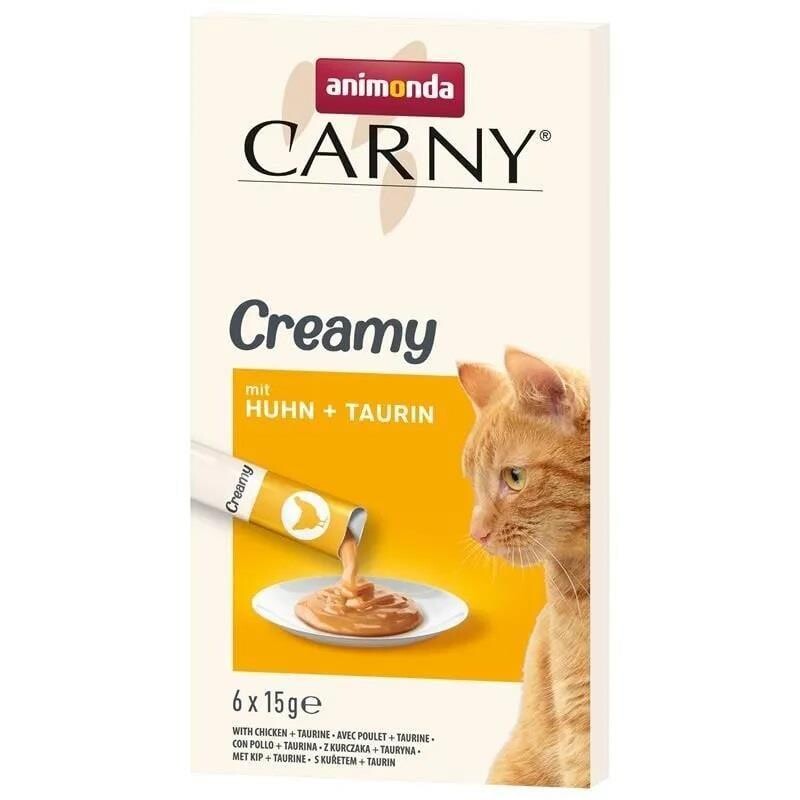 Animonda Snack Carny Tavuk & Taurin Sıvı Krema Kedi Ödülü 6 X 15 GR | SRC: Barcode: 4017721838689